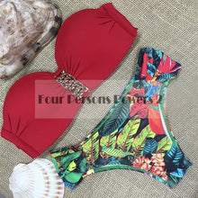 vintage lace flower tassel bikini knitting bandage swimwear brasil bottom brazilian bathing suit J4U66