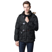 cotton blend mens jacket and coats casual thick hooded outerwear plus size overcoat clothing xxl J4U66