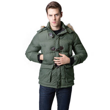 cotton blend mens jacket and coats casual thick hooded outerwear plus size overcoat clothing xxl J4U66