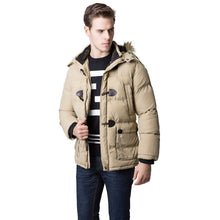 cotton blend mens jacket and coats casual thick hooded outerwear plus size overcoat clothing xxl J4U66