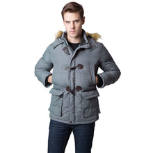 cotton blend mens jacket and coats casual thick hooded outerwear plus size overcoat clothing xxl J4U66