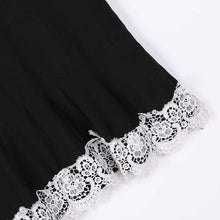 Black and White Lace Dress Ladies Sleeveless Vintage Dresses Casual Mini Bow Dress LY3 J4U66