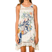 New Women Crewneck Chiffon Dress Short Mini Party Beach Dresses Vestidos J4U66