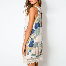 New Women Crewneck Chiffon Dress Short Mini Party Beach Dresses Vestidos J4U66