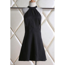 New Women Fashion Backless Sexy Dress White and Black Lace Sleeveless Dresses Slim Casual Short Dress J4U66