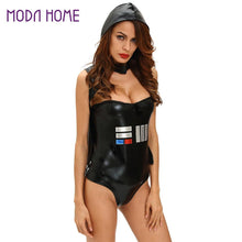 women halloween lingerie costume galactic space leadercostume sexy tube top romper hooded cape black pirate corsets J4U66