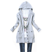 Knitted Hooded Sweater Long Sleeve Knitwear Cardigan Coat Feminino J4U66