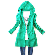 women knitted hooded sweater long sleeve knitwearcardigan coat feminino J4U66