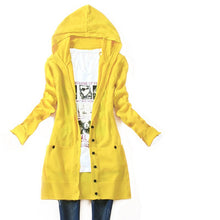 women knitted hooded sweater long sleeve knitwearcardigan coat feminino J4U66