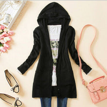 women knitted hooded sweater long sleeve knitwearcardigan coat feminino J4U66
