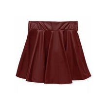 New Women Ladies Faux Leather High Waist Skater Flared Pleated Short Mini Skirt LE2 J4U66