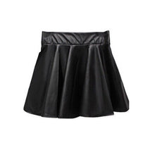 New Women Ladies Faux Leather High Waist Skater Flared Pleated Short Mini Skirt LE2 J4U66