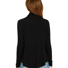 women sexy turtle neck cutout at bust crop top ladies t-shirts mock neck dip hem long sleeve tops clothes J4U66