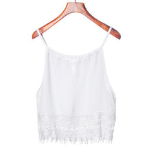 Women Sexy Lace Tops Short Sleeveless Crop Top T Shirt Bottoming BlouseTank Top J4U66