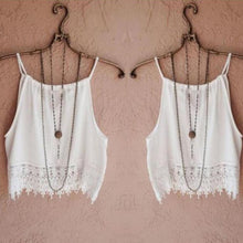 Women Sexy Lace Tops Short Sleeveless Crop Top T Shirt Bottoming BlouseTank Top J4U66