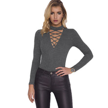 women zip back bodysuits long sleeve knitted stripe bandage romper hollow out sexy playsuit bodycon jumpsuits for women J4U66