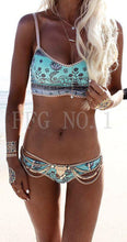 women bikini set push up swimwear lace bottom blue striped swimsuit pade bikini brazilian maillot de bain J4U66