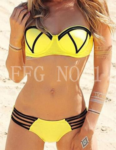 women bikini set push up swimwear mesh swimsuit patchwork bathing suit k2 J4U66