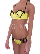 women bikini set push up swimwear mesh swimsuit patchwork bathing suit k2 J4U66