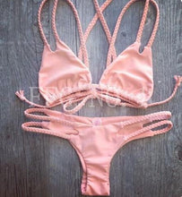 women bikini set push up swimwear mesh swimsuit patchwork bathing suit k31 J4U66