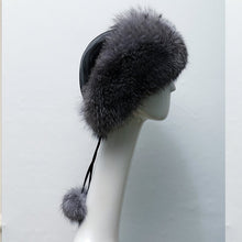 estWomen's Raccoon Fur Hat Leather & Fur Hats Lady Warm Charm Beanies Caps Headgear Fox Fur Ball J4U66