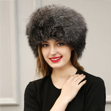 estWomen's Raccoon Fur Hat Leather & Fur Hats Lady Warm Charm Beanies Caps Headgear Fox Fur Ball J4U66