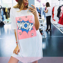 organza lace dress wow t-shirts dresses straight women letter print mesh patchwork short sleeve casual dress J4U66