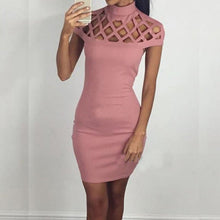 party night turtle neck dress hollow out mesh slim dresses sexy skinny cut off black mini bodycon vestidos J4U66
