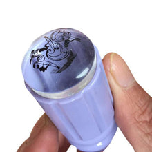 Purple 2.8CM Transparent Stamp Nail Art Clear Jelly Stamper Scraper Tool Set Manicure Polish Stamp Image Tool Kit J4U66