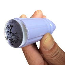 Purple 2.8CM Transparent Stamp Nail Art Clear Jelly Stamper Scraper Tool Set Manicure Polish Stamp Image Tool Kit J4U66