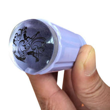 Purple 2.8CM Transparent Stamp Nail Art Clear Jelly Stamper Scraper Tool Set Manicure Polish Stamp Image Tool Kit J4U66