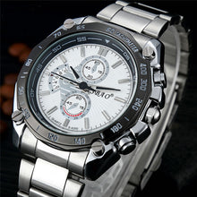 Men's Circular Dial 3 Movement Stainless Steel Strap Quartz Wrist Watch Time Men Sports Quartz-Watch Relogio Masculino J4U66