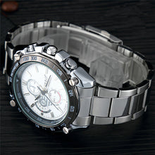 Men's Circular Dial 3 Movement Stainless Steel Strap Quartz Wrist Watch Time Men Sports Quartz-Watch Relogio Masculino J4U66