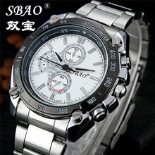 Men's Circular Dial 3 Movement Stainless Steel Strap Quartz Wrist Watch Time Men Sports Quartz-Watch Relogio Masculino J4U66