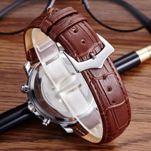 Men Watch Stainless Steel Quartz Black Wrist PU Leather Fashion Dial Men Sports Quartz-Watch Relogio Masculino J4U66