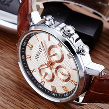 Men Watch Stainless Steel Quartz Black Wrist PU Leather Fashion Dial Men Sports Quartz-Watch Relogio Masculino J4U66