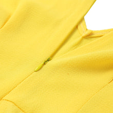 sexy bodysuits women jumpsuits v neck long sleeve rpmpers women playsuit solid belted bodysuit yellow rose J4U66