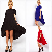 sexy lady dovetail pendulum swing short sleeve party cocktail mini dress J4U66