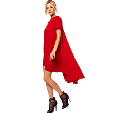 sexy lady dovetail pendulum swing short sleeve party cocktail mini dress J4U66