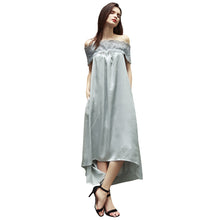 sexy off shoulder women dress vintage lace long maxi dress plus size casual beach party dresses vestidos J4U66