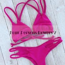 sexy push up bikini women swimwear bandage bikini set push up padded bra swimsuit bathing J4U66