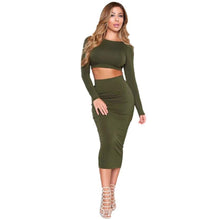 Sexy Two Pieces Set Elegant Women Dress Backless Bandage Bodycon Dress Solid Backless Rompers J4U66