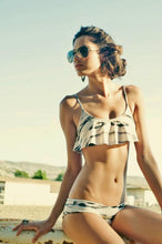 sexy women bandage push up bikini set padded vest bra low waist swimsuit swimwear beachwear simple print0 J4U66