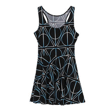 sexy women casual dress deathly hallows reversible skater dress J4U66