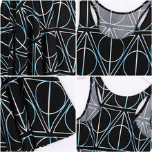 sexy women casual dress deathly hallows reversible skater dress J4U66