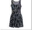sexy women casual dress deathly hallows reversible skater dress J4U66