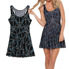Sexy Casual Dress Deathly Hallows Reversible Skater Dress LY3 J4U66
