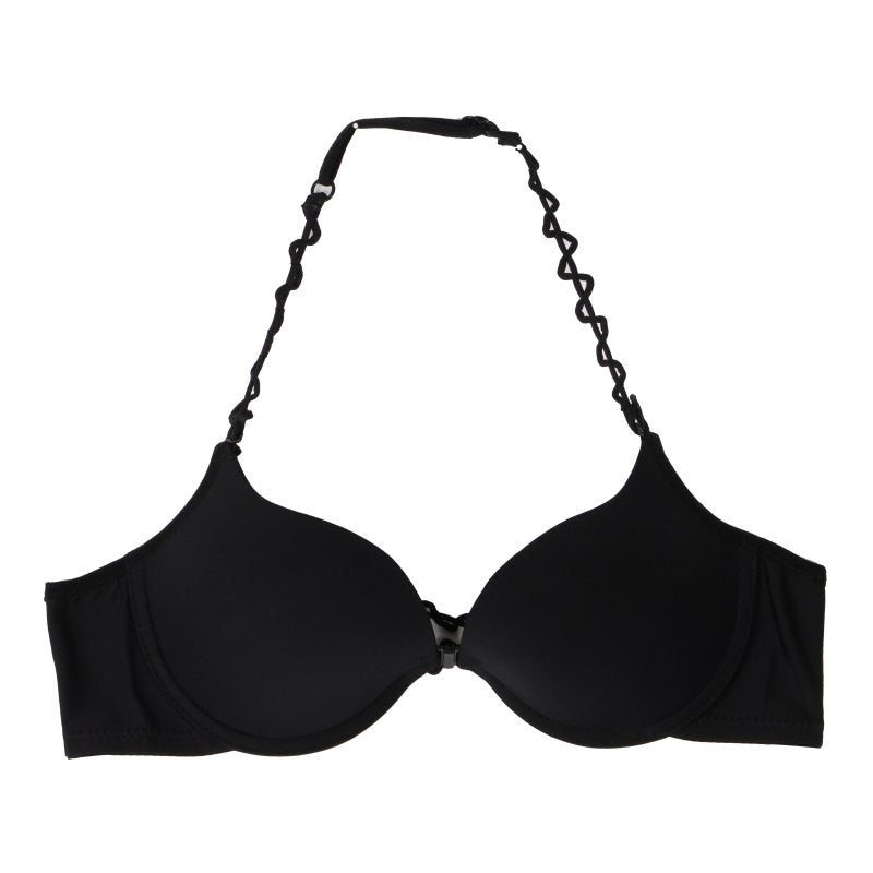 Sexy Women Front Closure Push Up Bra Seamless Underwear Halter-Neck Invisible Bras J4U66