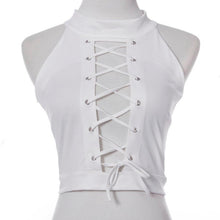 Sexy Women Ladies Round Neck Sleeveless Cropped Tanks Tops Tee Shirt Camis Cute Bodycon Bandage Crop Tops Camisole J4U66
