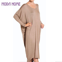 sexy women midi dress loose solid backless o neck batwing sleeves dress casual elegant club dress vestidos J4U66